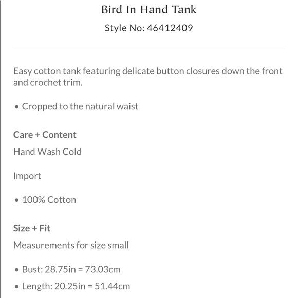 FREE PEOPLE•Bird In Hand Tank - Picture 3 of 3